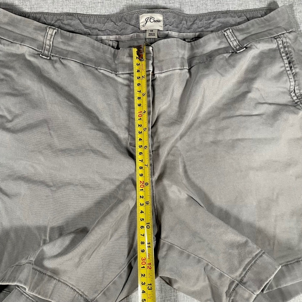 J.Crew Womens Gray Chino Shorts Size 18 Re-Imagined Stretch Cotton Twill 5 inch - Picture 5 of 11